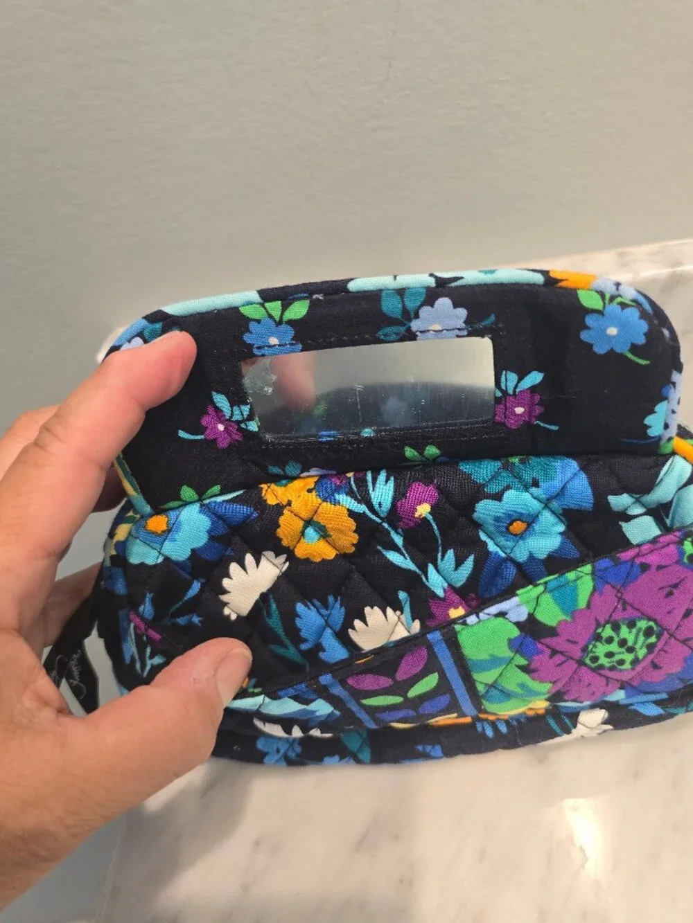 NWOT Vintage Vera Bradley Mirrored Cosmetic Quilted Bag